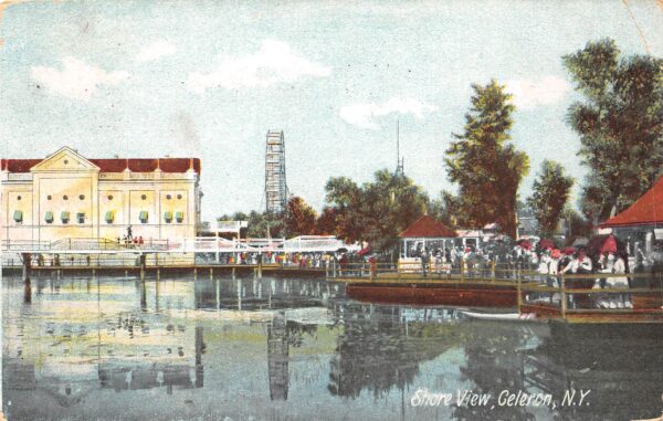 Celeron New York Shore View, Ferris Wheel in Background, Vintage PC U22103