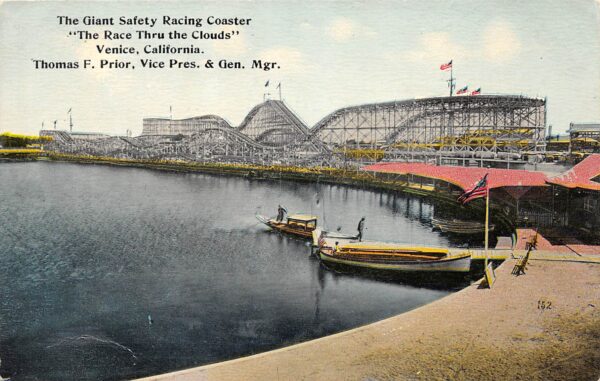 Venice California The Giant Safety Racing Coaster, Vintage Postcard U22104