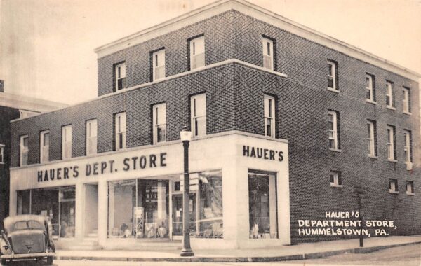 Hummelstown Pennsylvania Hauer's Department Store, B/W Lithograph, PC U22112