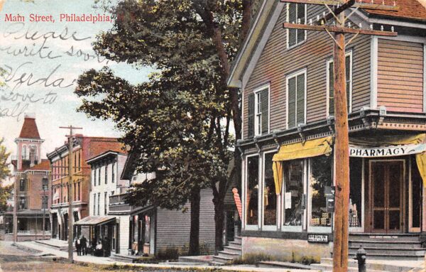 Philadelphia Pennsylvania Main Street, Pharmacy, Undivided Back, PC U22116