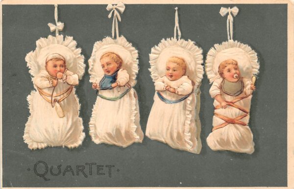 "Quartet" 4 Little Babies, German American Novelty Art Series, PC U22135