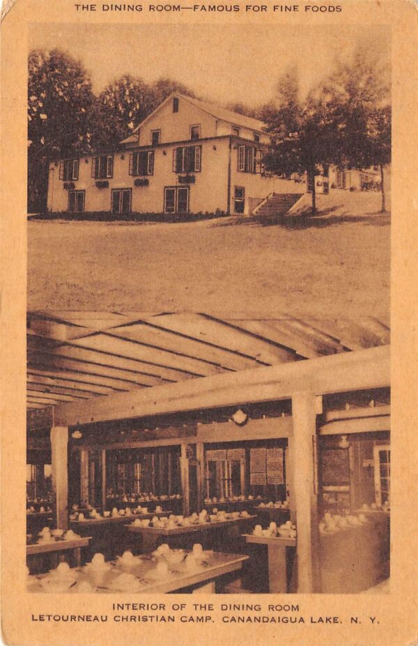 Canandaigua Lake New York Letourneau Christian Camp, Dining Room, PC U22159