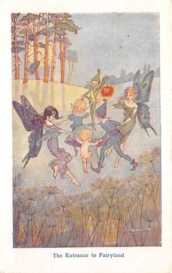 Artist Signed Miller, "The Entrance To Fairyland", Vintage Postcard U22171