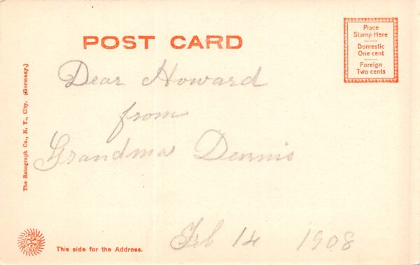 Flint Michigan Deaf & Dumb School, Rotograph Co., Vintage Postcard U22175 - Image 2