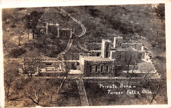 Turner Falls Oklahoma Private Home, Real Photo, Vintage Postcard U22186