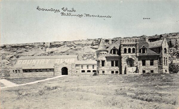 Billings Montana Country Club, Sky Tinted, Vintage Postcard U22194