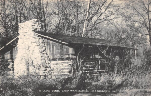 Hagerstown Indiana Willow Bend, Camp Wapi-Kamigi, Vintage Postcard U22202