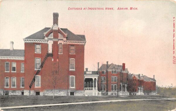 Adrian Michigan Cottages at Industrial Home Vintage Postcard AA93971