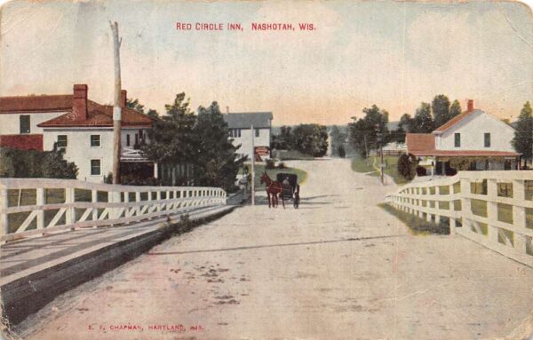 Nashotah Wisconsin Red Circle Inn Vintage Postcard AA93994