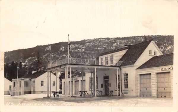 Eastport Idaho US Immigration Office Real Photo Vintage Postcard AA94000