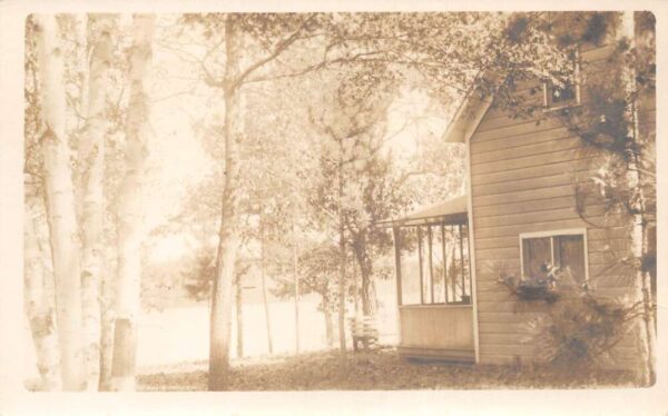 Lake Hubert Minnesota Cottage by Lake Scenic View Real Photo Postcard AA94456