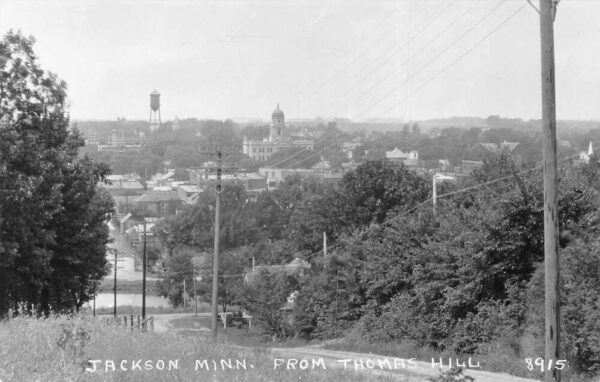 Jackson Minnesota View from Thomas Hill Real Photo Postcard AA94463