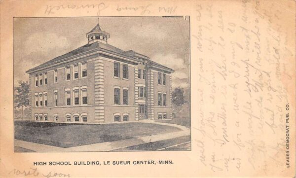 Le Sueur Center Minnesota High School Vintage Postcard AA94480