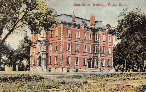 Paola Kansas High School Vintage Postcard AA94483