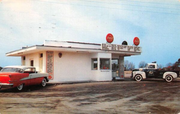 Richlands North Carolina Toot and Tell It Restaurant Coke Sign Postcard AA94488