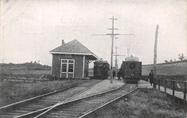 Eliot Maine Rosemary Cottage Atlantic Shore Line Train Station Postcard AA94533