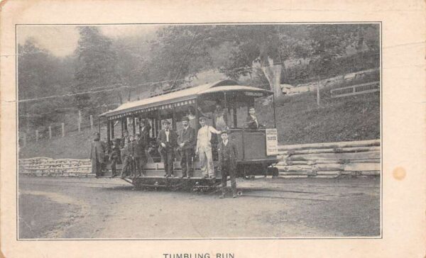 Pottsville Pennsylvania Tumbling Run Trolley Vintage Postcard AA94542