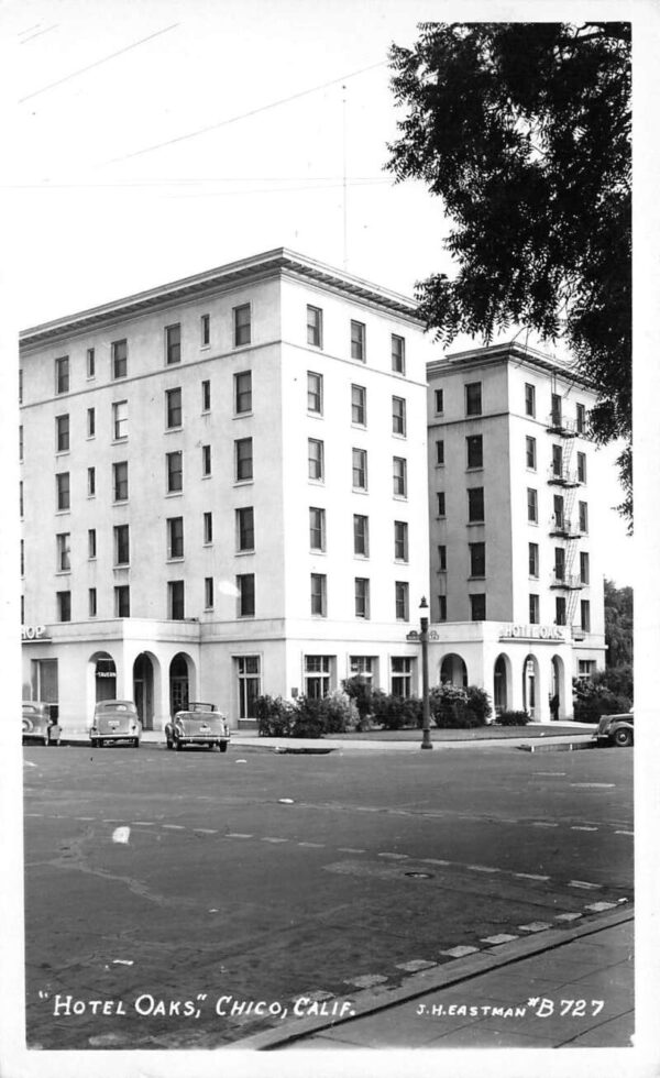 Chico California Hotel Oaks Real Photo Vintage Postcard AA94553