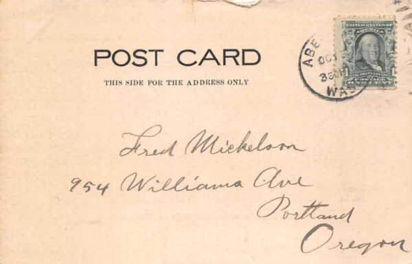 Aberdeen Washington Grays Harbor Railway Car Barns Trolley Postcard AA94588 - Image 2