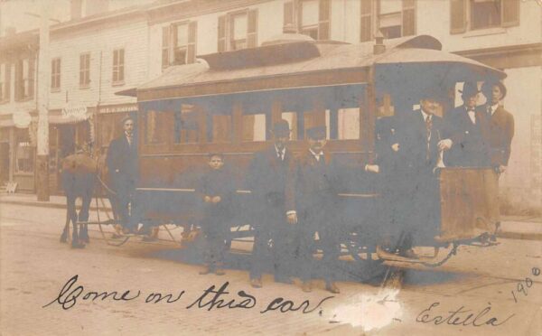 Middletown Ohio Trolley Street Car Real Photo Vintage Postcard AA94603