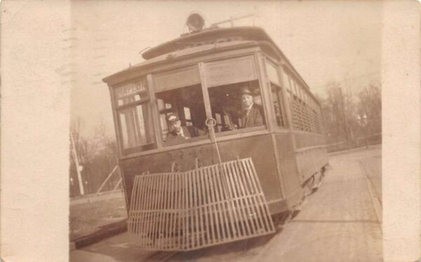 Taylor Missouri Trolley Street Car Real Photo Vintage Postcard AA94605