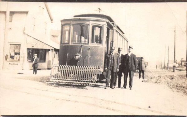 La Gonda Missouri Trolley Street Car Real Photo Vintage Postcard AA94608