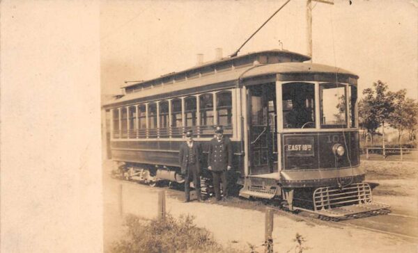 Erie Pennsylvania East 18th Trolley Car Real Photo Postcard AA94618