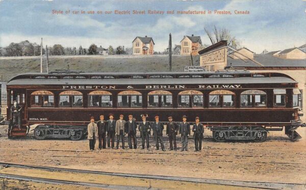 Preston Canada Electric St Railway Trolley Car Vintage Postcard AA94631