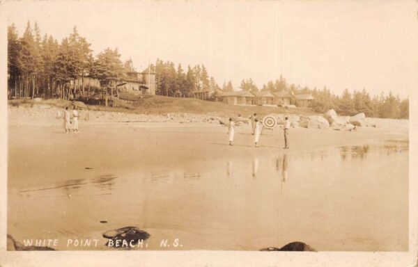 White Point Beach Nova Scotia Canada Archery on the Beach Real Photo PC AA94873