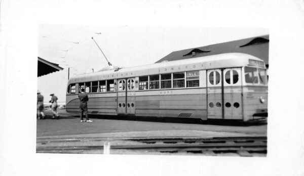 Atlantic City New Jersey Inlet Trolley Car Real Photo Vintage Snapshot AA94891