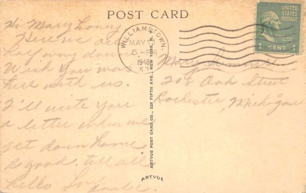 Williamstown Kentucky Halfway House Restaurant Service Station Postcard AA94892 - Image 2