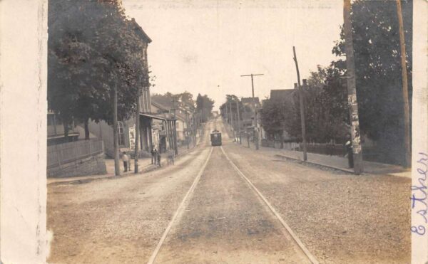 Williamstown Pennsylvania Street Scene Trolley Real Photo Postcard AA94903