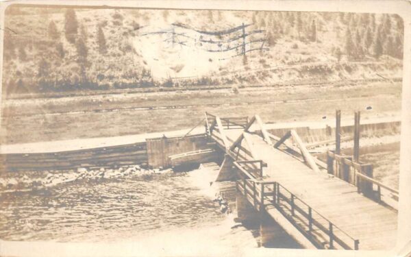 Reno Nevada ? Canal Dam and Bridge Scenic View Real Photo Postcard AA94911