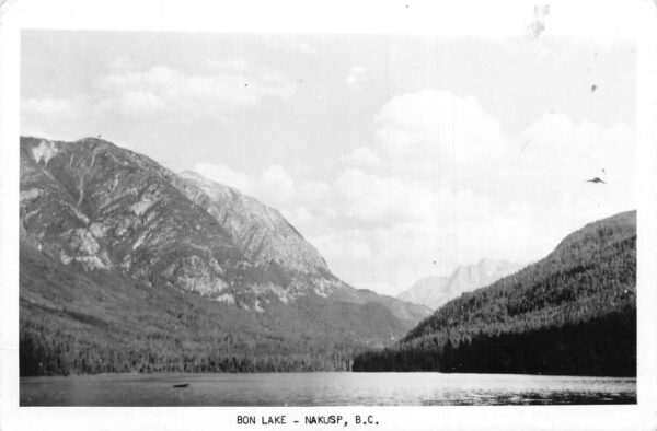 Nakusp BC Canada Bon Lake Scenic View Real Photo Vintage Postcard AA94929