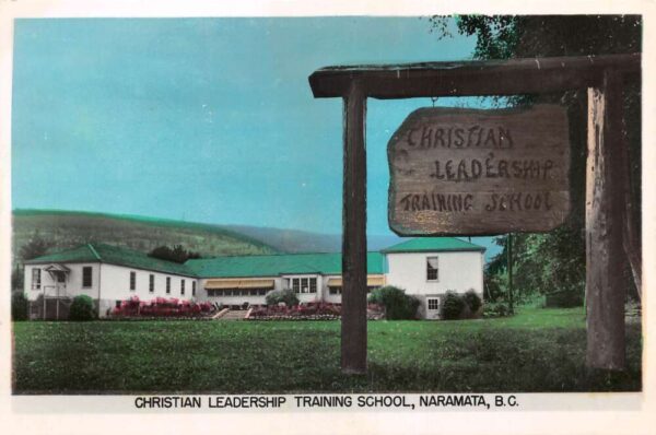 Naramata BC Canada Christian Leadership School Tinted Real Photo PC AA94932