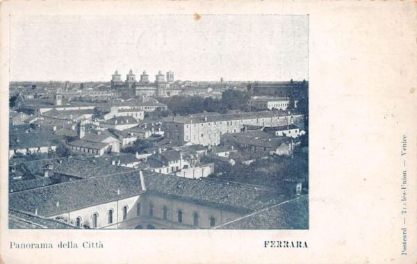 Ferrara Italy Birds Eye View Vintage Postcard AA94942