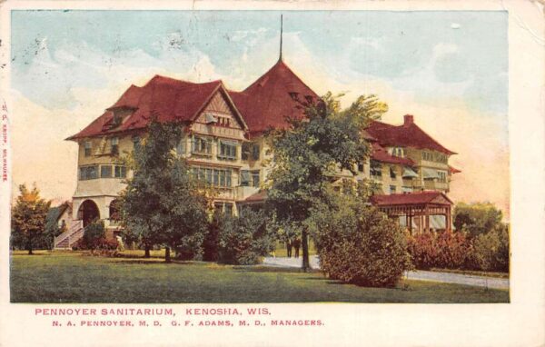 Kenosha Wisconsin Pennoyer Sanitarium Vintage Postcard AA94967