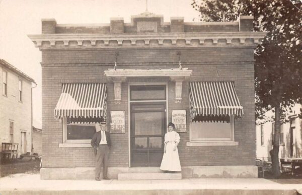 Dorchester Wisconsin State Bank Real Photo Vintage Postcard AA94975