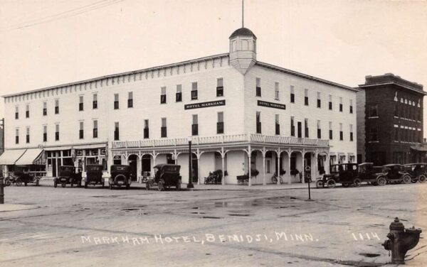 Bemidji Minnesota Markham Hotel Real Photo Vintage Postcard AA94980