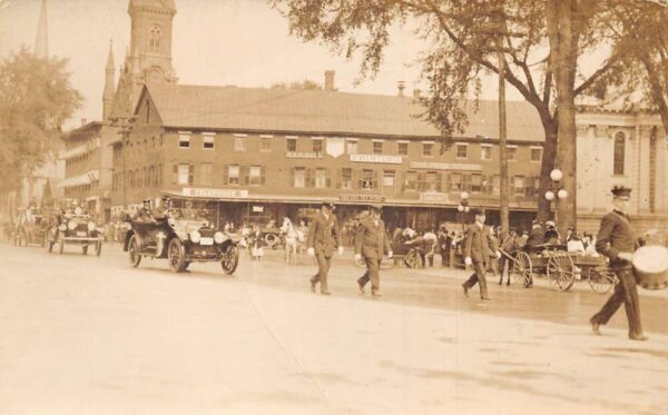 Keane New Hampshire Police Marching Band Parade Real Photo Postcard AA94981