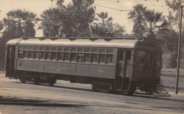 Pasadena California Pacific Electric Trolley Car Real Photo Postcard AA95455