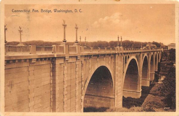 Washington DC Connecticut Ave Bridge Scenic View Vintage Postcard AA95501