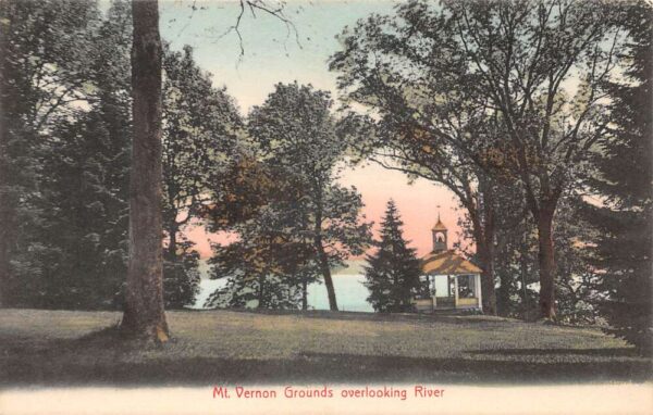 Mount Vernon Virginia Grounds overlooking River Vintage Postcard AA95504