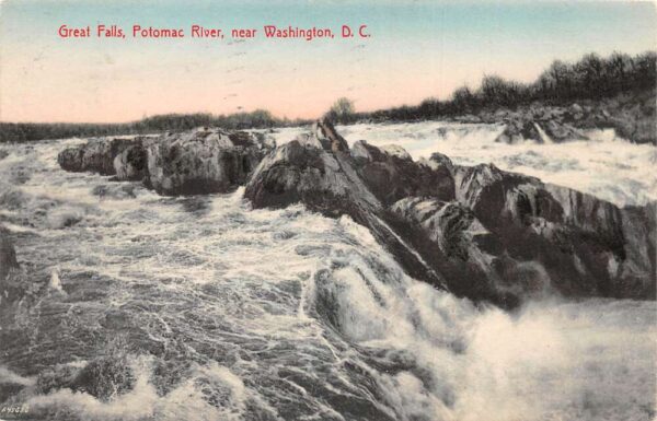 Washington DC Greats Falls Potomac River Scenic View Vintage Postcard AA95505