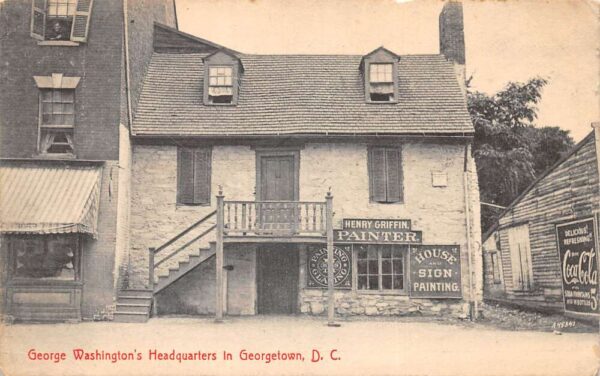 Washington DC Georgetown Washingtons Headquarters Vintage Postcard AA95523