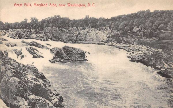 Washington DC Greats Falls Maryland side Scenic View Vintage Postcard AA95528