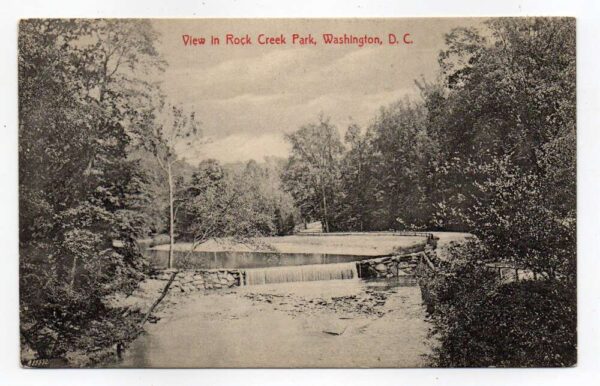 Washington DC Rock Creek Park Postal Used with Note from Postmaster PC AA95545