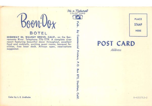 Walnut Grove California Boon-Dox Botel Vintage Postcard AA95742 - Image 2