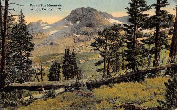 Alpine Co California Round Top Mountain Scenic View Vintage Postcard AA95746