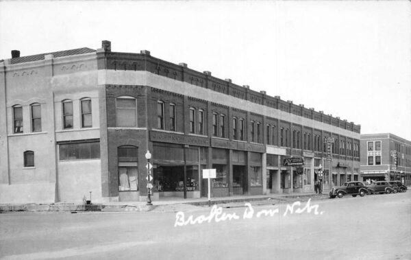 Broken Bow Nebraska The Square JC Penney Street Scene Real Photo PC AA95748